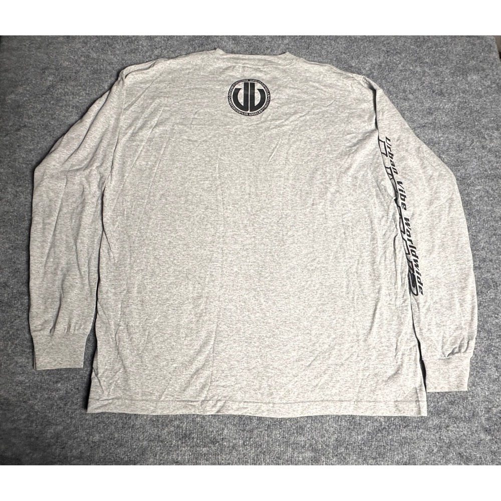 Vintage‎ Urban Vibe Worldwide Mens Graphic Long Sleeve Shirt Grey XXL UVW2 - Picture 9 of 10
